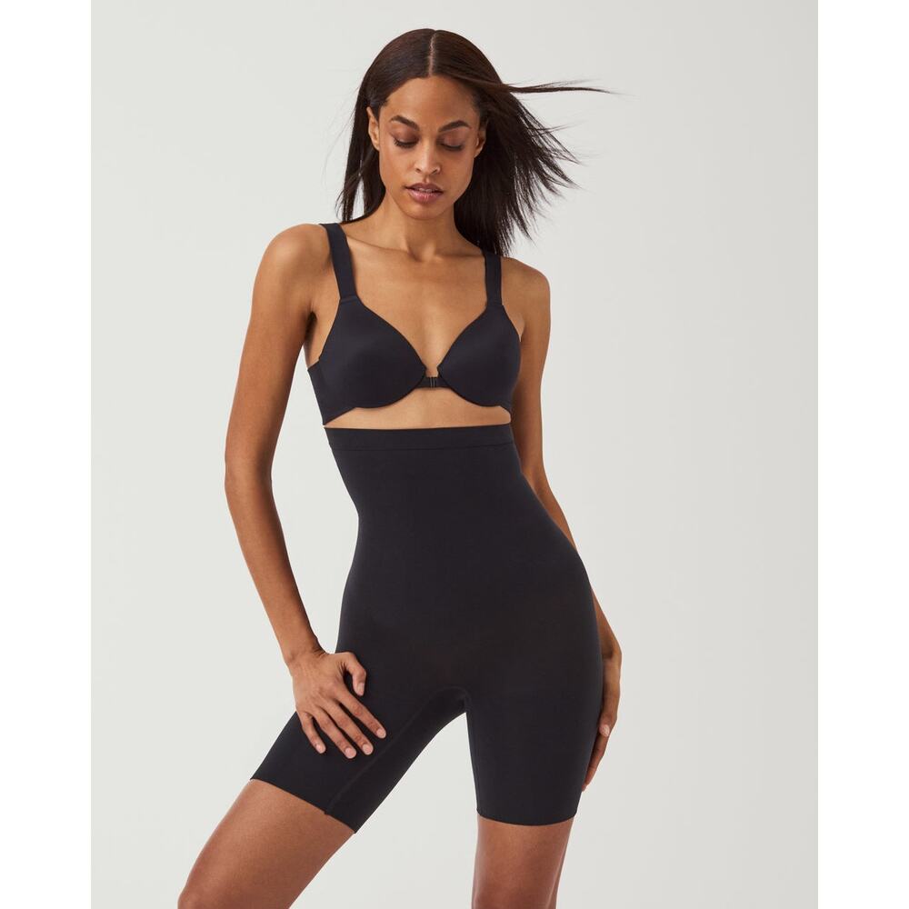 Spanx culpt seamless power High-Waisted Mid-Thigh Short black  S new shapewear